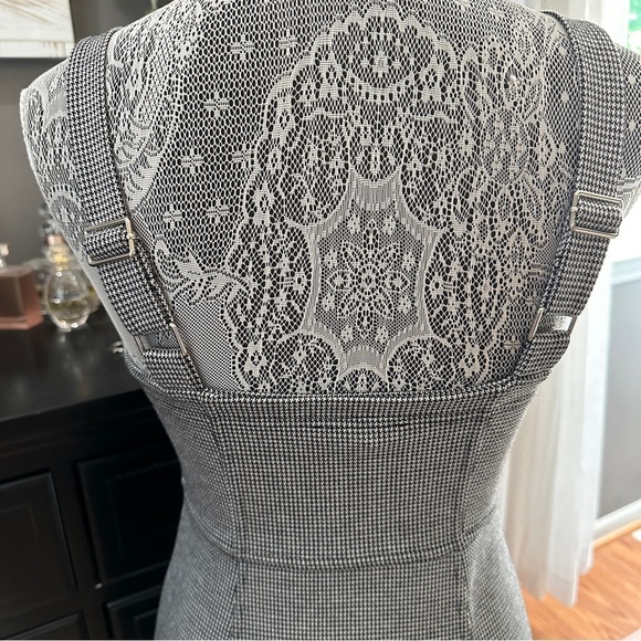 Forever 21 Houndstooth Zip-Front Mini Dress Size M Corporate Siren Collegiate - Picture 4 of 16